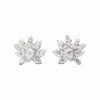 JE0057L - Diamond Earrings set in 18K White Gold Setting