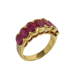 JR0009PK - Ruby with Diamond set in 18K Gold Setting