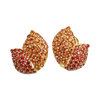 JE0364MK - Orange Sapphire Earrings set in 18K Gold Setting
