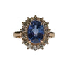 JR0470K - GRS Certified Cylon Sapphire with Diamond Ring Set in 18K Rose Gold Setting
