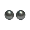 JE0303K - Tahitian South Sea Pearl Stud Earrings Set in 18K Gold Setting