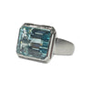 JRAQSNYK - Aquamarine Ring Set in 14K White Gold Setting