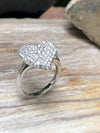 SJ1227 - Diamond Heart Ring Set in 18 Karat White Gold Settings