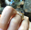 SJ1386 - Blue Sapphire with Diamond Ring Set in 18 Karat Gold Settings