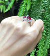 SJ1946 - Ruby with Diamond Ring Set in 18 Karat White Gold Settings