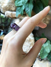 SJ1986 - Amethyst with Pink Sapphire Ring Set in 18 K White Gold