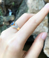SJ1326 - Blue Sapphire with Diamond Ring Set in 18 Karat Gold Settings
