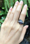 SJ1846 - Blue Sapphire with Diamond Ring Set in 18 Karat Gold Settings