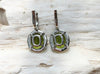 SJ1998 - Peridot with Diamond Earrings Set in 18 Karat White Gold Settings
