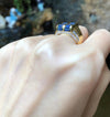 SJ1808 - Blue Sapphire with Diamond Ring Set in 18 Karat Gold Settings