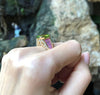 SJ3105 - Peridot, Pink Sapphire with Diamond Ring Set in 18 Karat Gold Settings