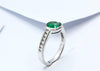 SJ1210 - Emerald with Diamond Ring Set in 18 Karat White Gold Settings