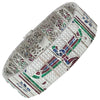 SJ2467 - Art Deco Style Ruby Emerald Blue Sapphire, Diamond Bracelet 18 Karat White Gold