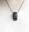 SJ2549 - Blue Sapphire with Diamond Pendant Set in 18 Karat Gold Settings