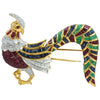 SJ2374 - Emerald, Ruby, Blue Sapphire, Diamond Bird Brooch Set in 18 Karat Gold