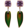 SJ3004 - Scarab Amethyst with Diamond Scarab Earrings Set in 18 Karat Rose Gold Settings