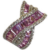 SJ3109 - Pink Sapphire with Diamond Ring Set in 18 Karat White Gold Settings