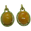 SJ3010 - Opal with Tsavorite Earrings Set in 18 Karat Gold Settings