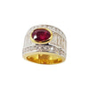 SJ2349 - GIA Certified Burmese Ruby with Diamond Ring Set in 18 Karat Gold Settings