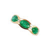 SJ2585 - Emerald with Diamond Ring Set in 18 Karat Rose Gold Settings