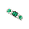 SJ2585 - Emerald with Diamond Ring Set in 18 Karat White Gold Settings