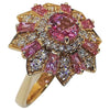 SJ6296 - Pink Sapphire with Diamond Ring Set in 18 Karat Rose Gold Settings