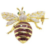 SJ2575 - Ruby with Emerald and Diamond Bee Brooch Set in 18 Karat Gold Settings