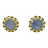 SJ2645 - Blue Star Sapphire Earrings Set in 18 Karat Gold Settings