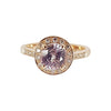 JR0015Q - Pink Sapphire & Brown Diamond Ring Set in 18 Karat Rose Gold Setting