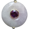JR0283Q - Jade & Amethyst Ring Set in 18 Karat Gold Settings