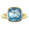 SJ6264 - Blue Topaz Ring Set in 18 Karat Gold Settings