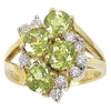SJ6214 - Peridot with Diamond Ring Set in 18 Karat Gold Settings