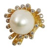 SJ2026 - South Sea Pearl with Diamond Ring Set in 18 Karat Gold Settings
