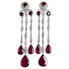 SJ6151 - Ruby with Diamond Earrings Set in 18 Karat White Gold Settings