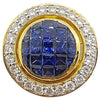 SJ2293 - Blue Sapphire with Diamond Pendant Set in 18 Karat Gold Settings
