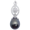 SJ2417 - South Sea Pearl with Diamond Pendant set in 18 Karat White Gold Settings