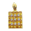 SJ2226 - Yellow Sapphire with Diamond Pendant Set in 18 Karat Gold Settings
