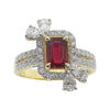 SJ2346 - Ruby with Diamond Ring Set in 18 Karat Gold Settings