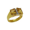 SJ6230 - Citrine with Diamond Ring Set in 18 Karat Gold Settings