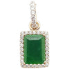 SJ2054 - Jade with Diamond Pendant Set in 18 Karat Rose Gold Settings