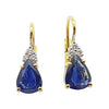 SJ2206 - Blue Sapphire with Diamond Earring Set in 18 Karat Gold Settings