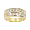 SJ2266 - White Sapphire Ring Set in 18 Karat Gold Settings