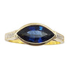 SJ2226 - Blue Sapphire with Diamond Ring Set in 18 Karat Gold Settings
