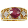 SJ6247 - Ruby with Diamond Ring Set in 18 Karat Gold Settings
