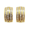 SJ2286 - White Sapphire Earrings Set in 18 Karat Gold Settings