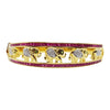 SJ1666 - Ruby with Tsavorite and Diamond Bangle Elephant Set in 18k Gold