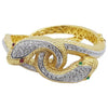 SJ1747 - Cabochon Ruby, Cabochon Emerald and Diamond Snake Bangle Set in 18 Karat Gold