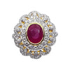 SJ6202 - Ruby with Diamond Ring Set in 18 Karat Gold Settings