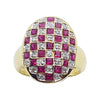 SJ2033 - Ruby with Diamond Ring Set in 18 Karat Gold Settings