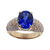 SJ6139 - Certified Ceylon Blue Sapphire with Diamond Ring Set in 18 Karat Rose Gold